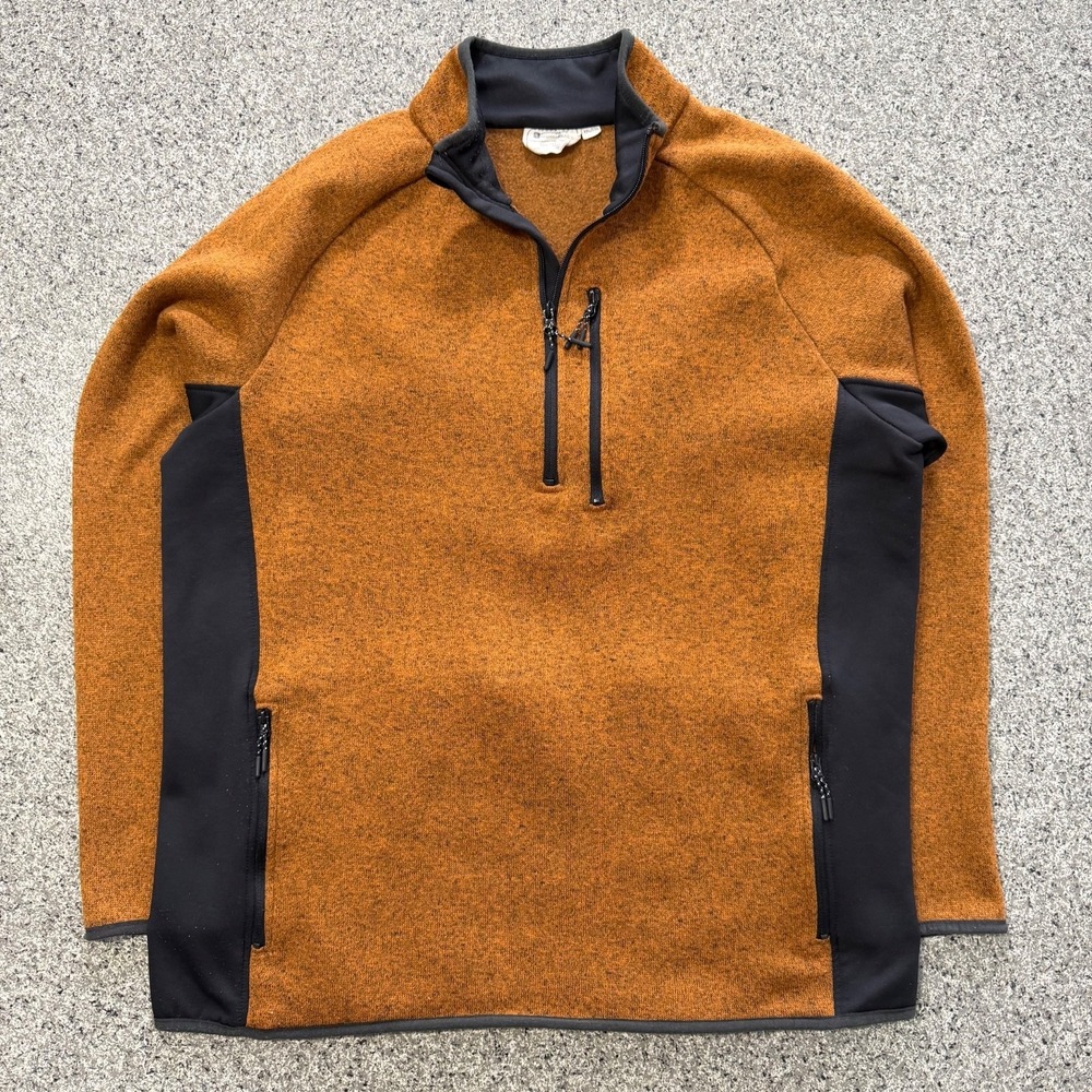 Mountain Warehouse 1/2 Zip Fleece Pullover Sweater Mens XXL Orange Treston